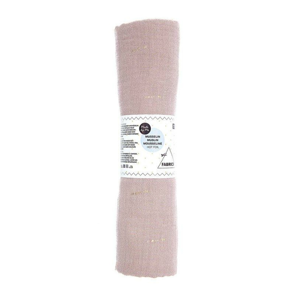 Mousseline froissée vieux rose 130 x 50 cm