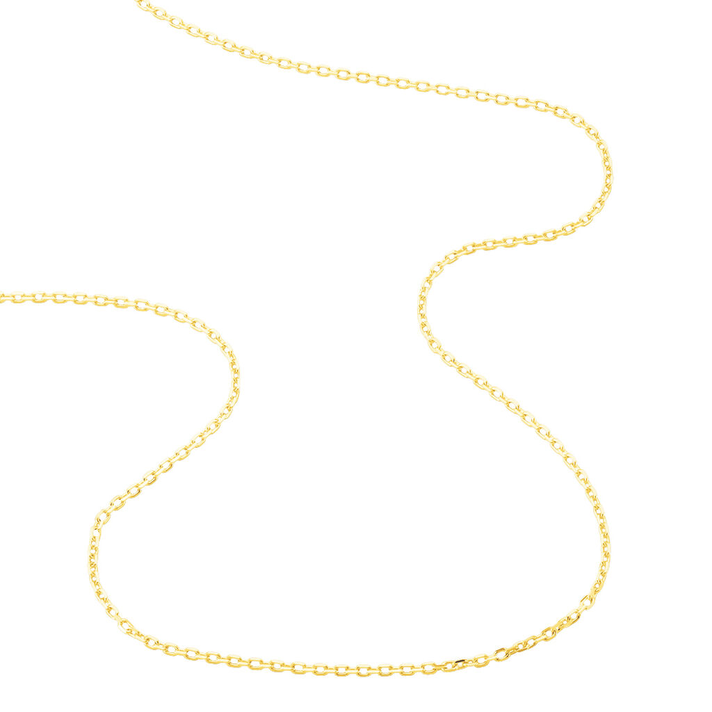 Chaîne Faneliaae Maille Forçat Diamantée Or Jaune
