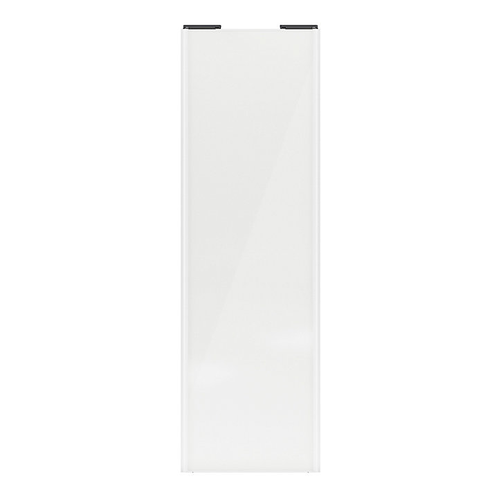 Porte de placard coulissante blanc brillant profil blanc GoodHome Arius H. 248,5 x L. 77.2 cm + amortisseurs