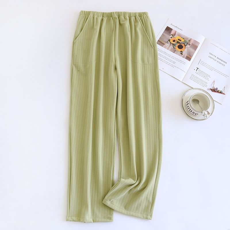 Somnus - Koppel bijpassende pyjamabroek met elastische taille en rechte pijpen (verschillende ontwerpen)