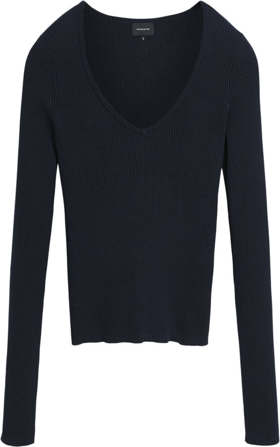 HERSKIND Nova Knit Blouse Navy