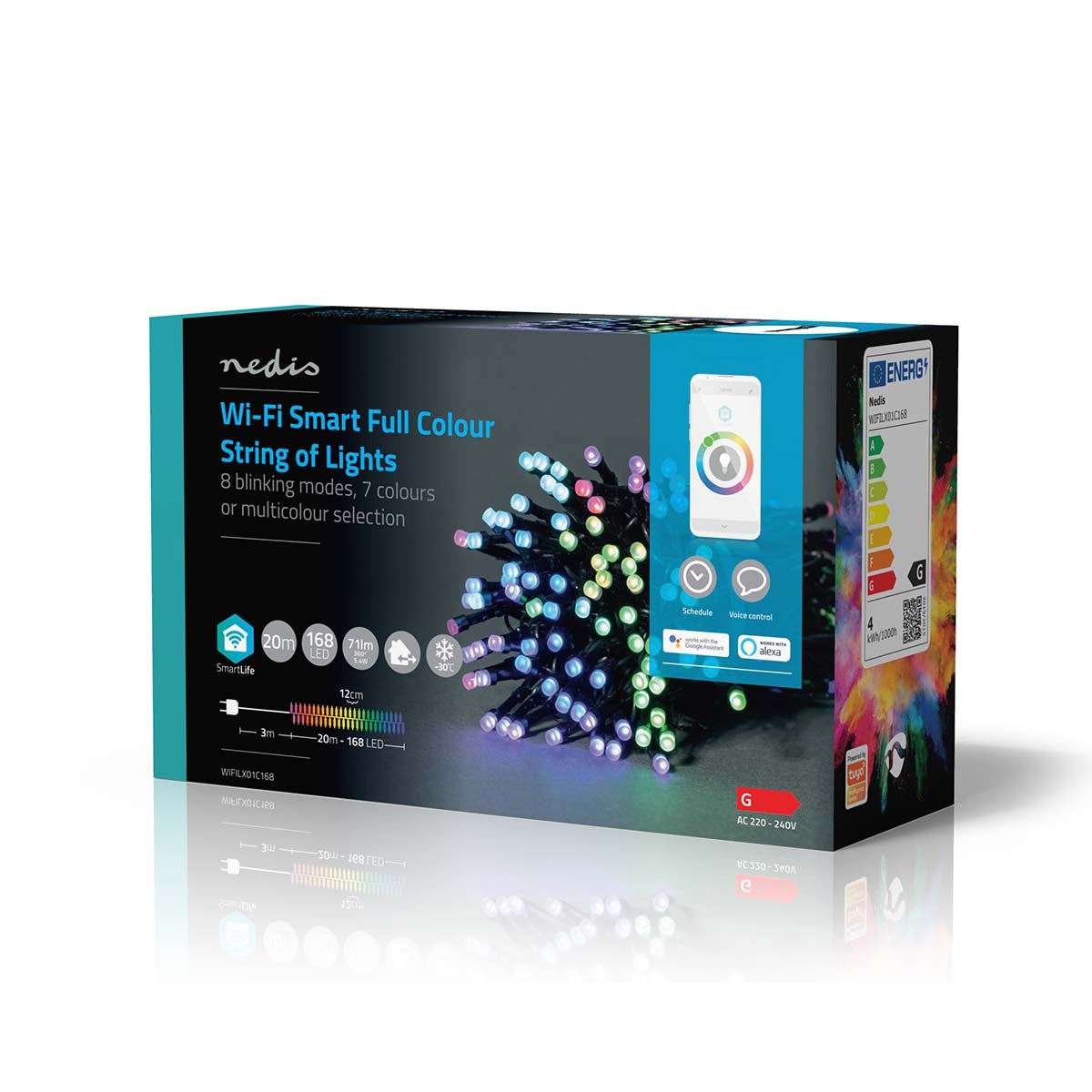 Nedis SmartLife Decoratieve LED lichtslang iOS/Android 20 meter