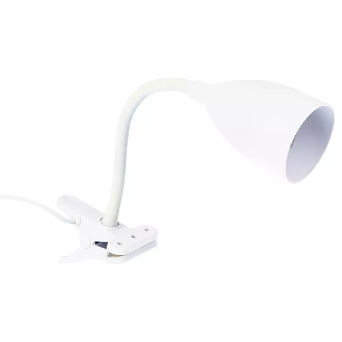 Lampe sur pince métal (H43 cm) Sily Blanche
