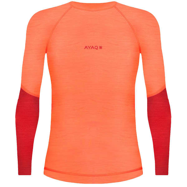 T-shirt thermique AYAQ MEFONNA MERINO LONG SLEEVE W ORANGE SALMON