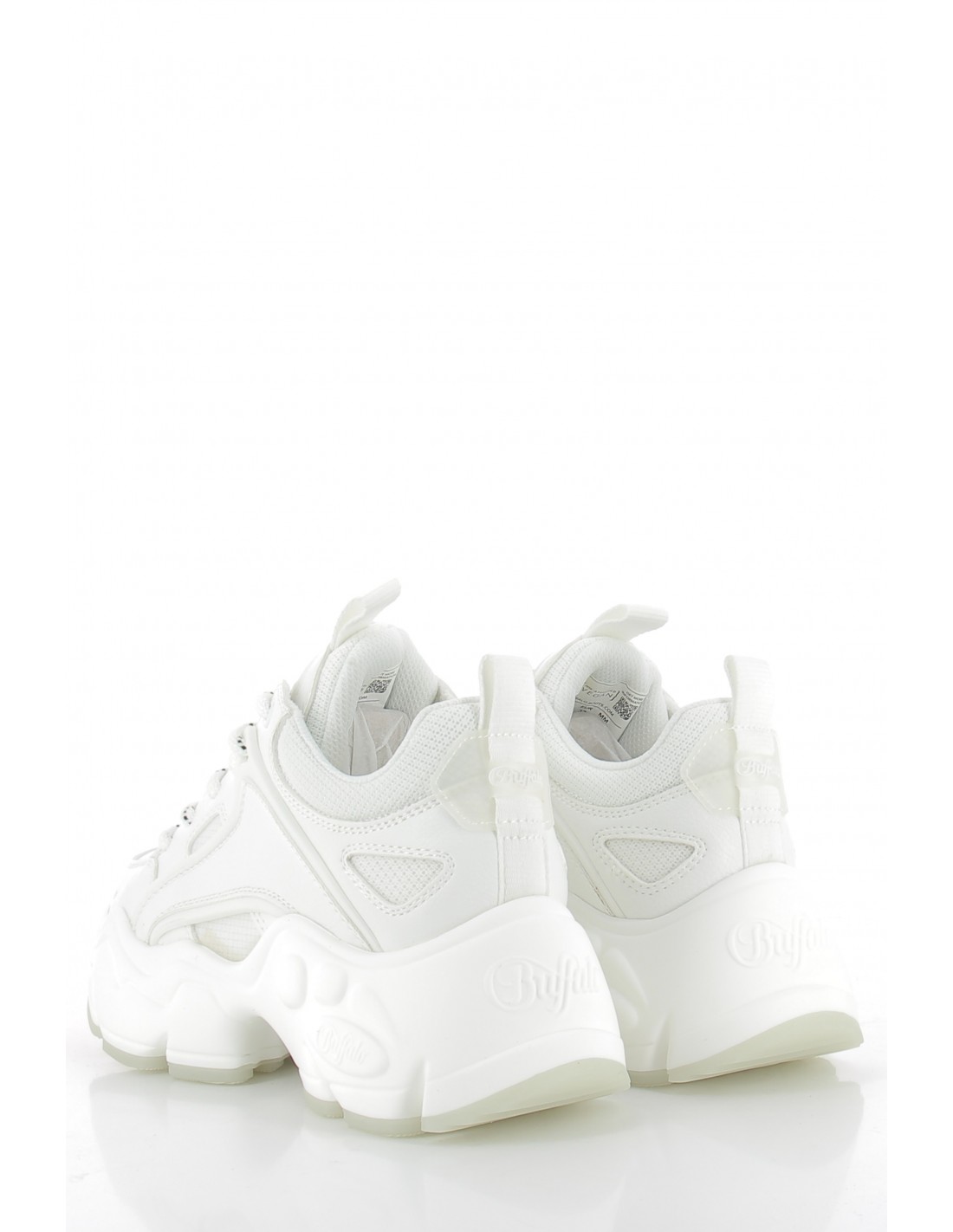 buffalo Baskets Compensées Femme Binary Vegan Blanc