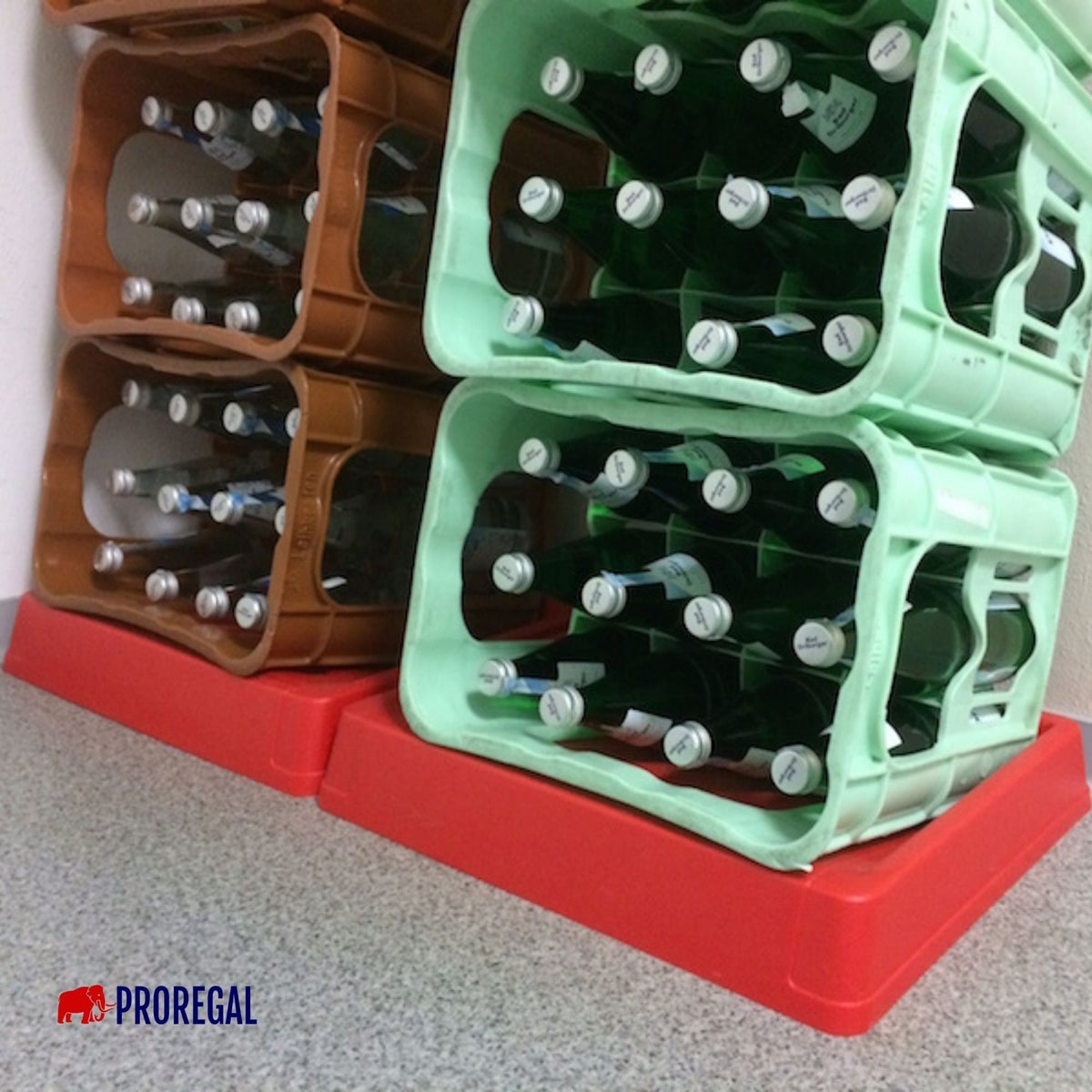 PROREGAL Drankkrattenstandaard Plattensee HxBxD 75 x 48 x 42 cm Blauw
