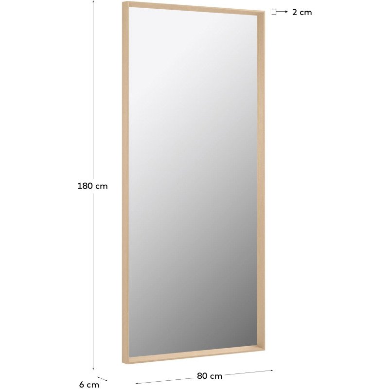 Miroir Nerina 80 x 180 cm finition naturelle