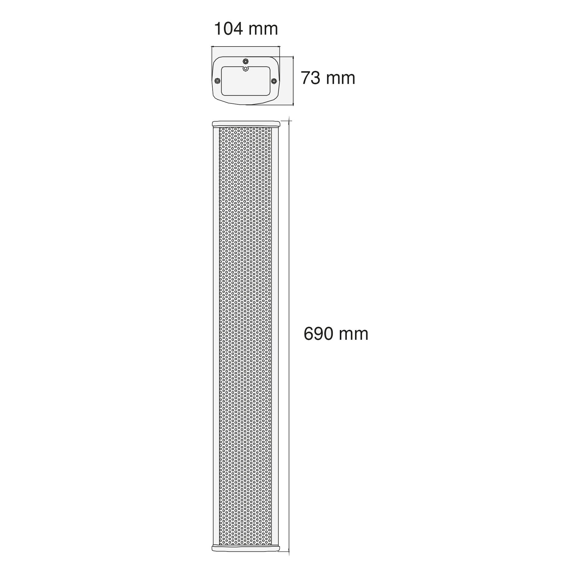 Audiophony CLS880 100V zuilluidspreker 8x 2.5 inch IP44 wit - 80 Watt
