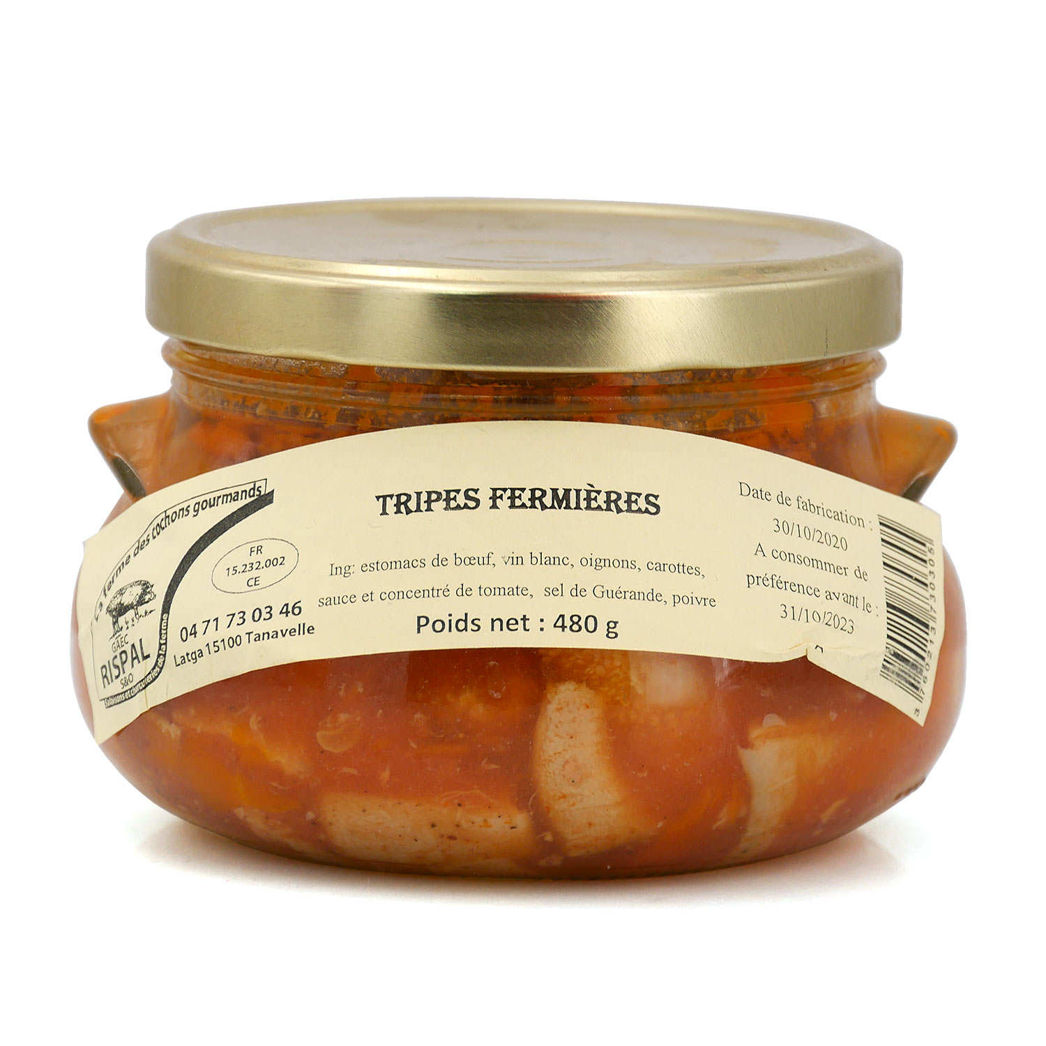 Tripes cuisinées de bœuf Aubrac fermières du Cantal