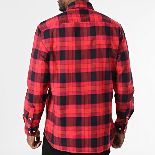 Chemise Manches Longues A Carreaux Oxford Bold Check 3780 Rouge Rose