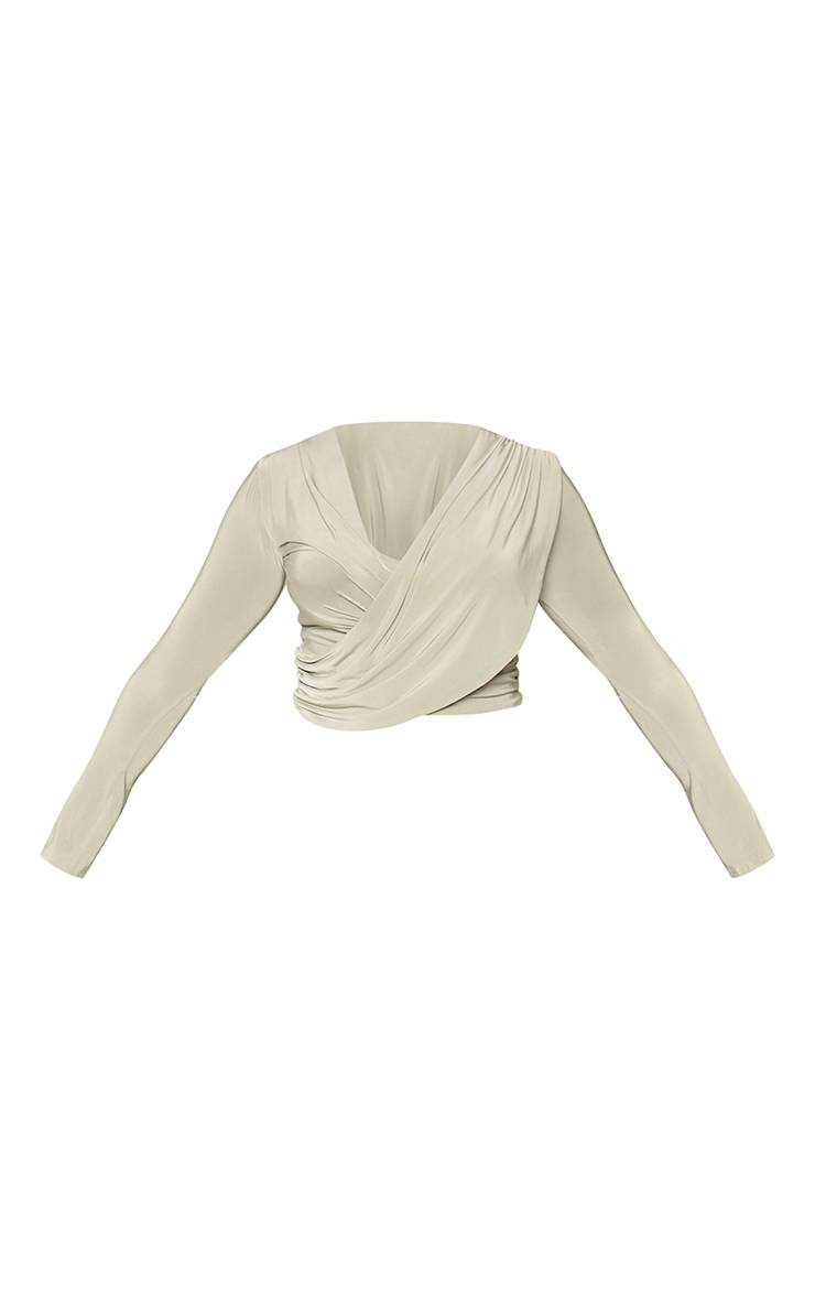 Vert Sauge Ensemble Top Col Bénitier Slinky Shape
