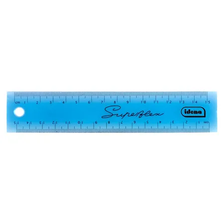 Idena Superflex Lineal 15 cm, 1 Stück, 4-fach sortiert