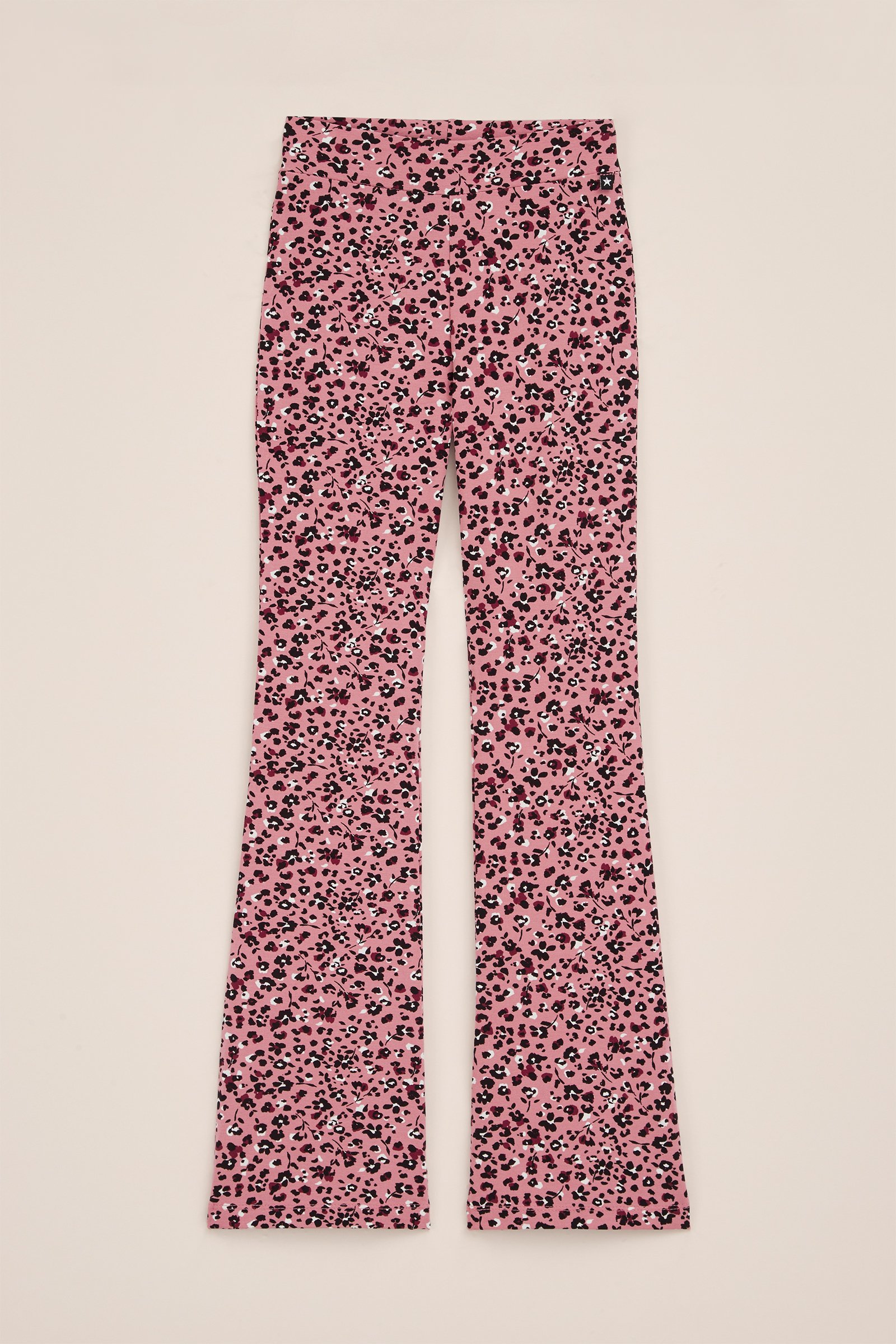 Meisjes flared legging met dessin WE Fashion Oudroze