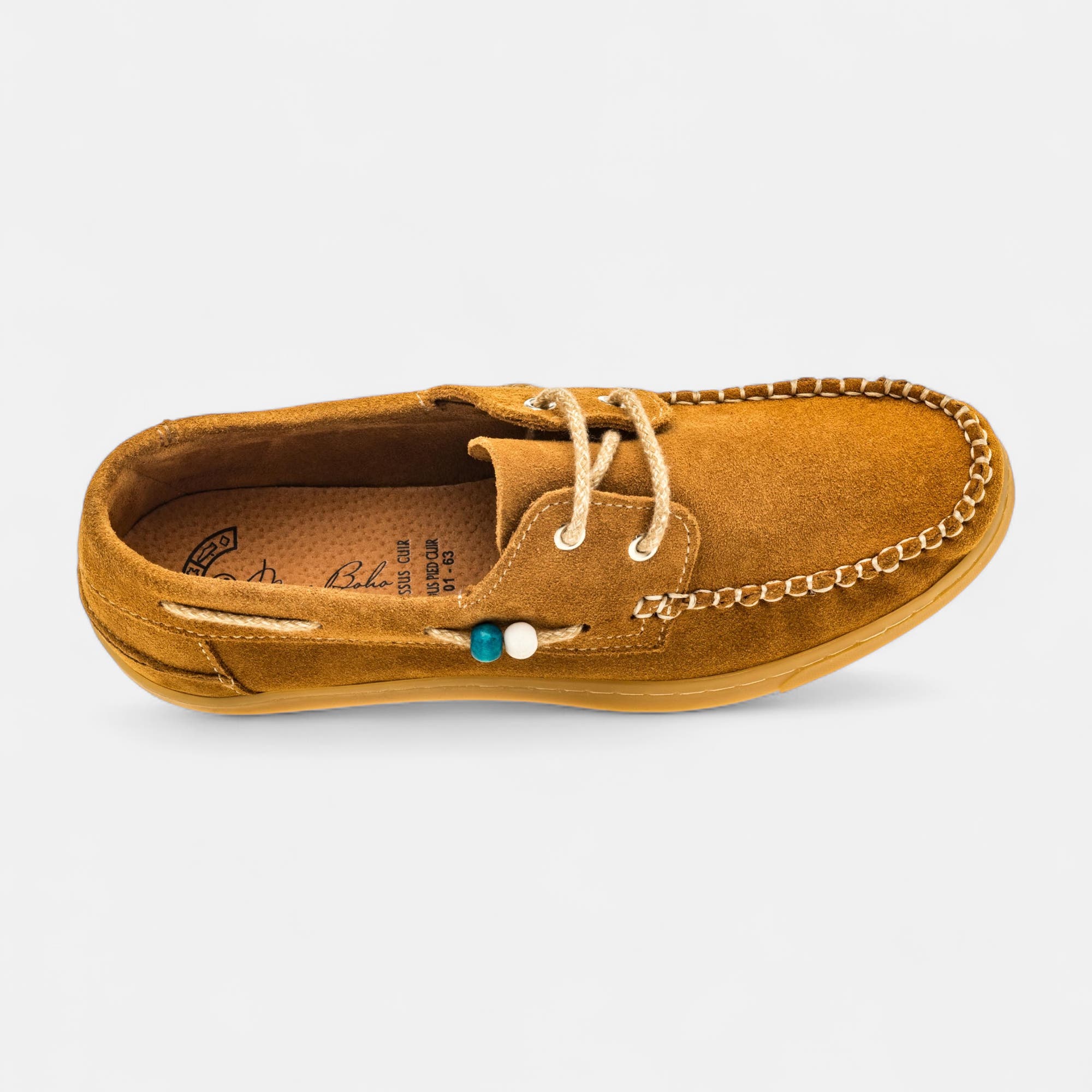 Mocassins Femme en cuir cognac
