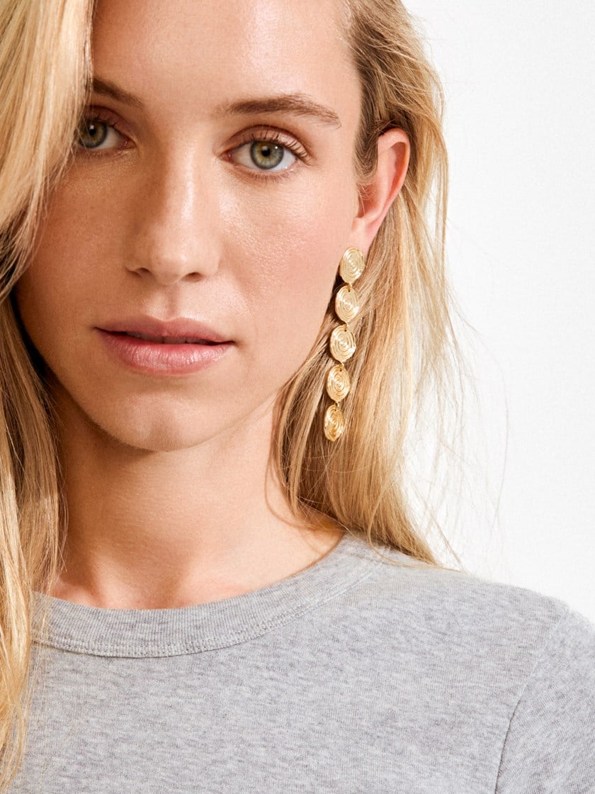 Air Earrings Old Gold
