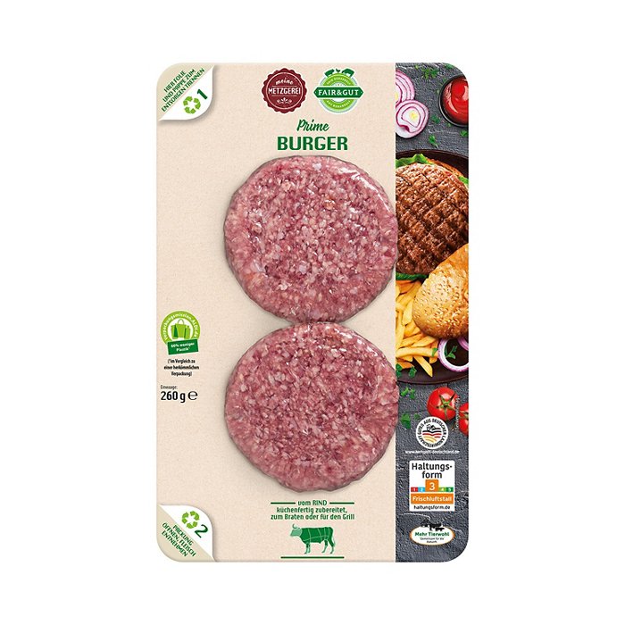 · FAIR&GUT · Rind Burger 260 g, Prime Burger
