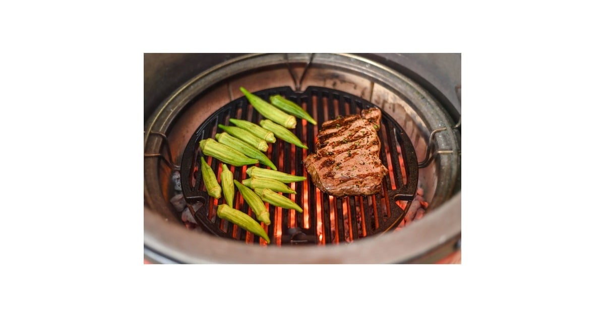 Kamado JoeSear Plate voor Kamado Joe Classic I, II, III en Joe Jr. grillrooster  (Zwart, Ø 34cm)