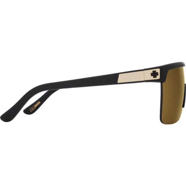 Lunette de soleil lifestyle SPY FLYNN 5050 25 25 ANNIV MATTE BLACK GOLD HD PLUS BRONZE WITH GOLD SPECTRA MIRROR