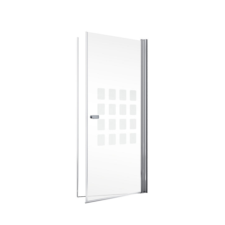 Porte de douche pivotante, 80 x 192 cm, Schulte NewStyle, verre transparent anticalcaire, Cubic transparent