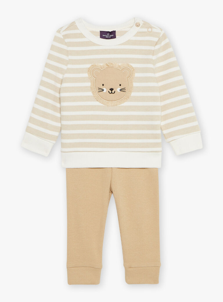 Ensemble sweat et legging beige clair
