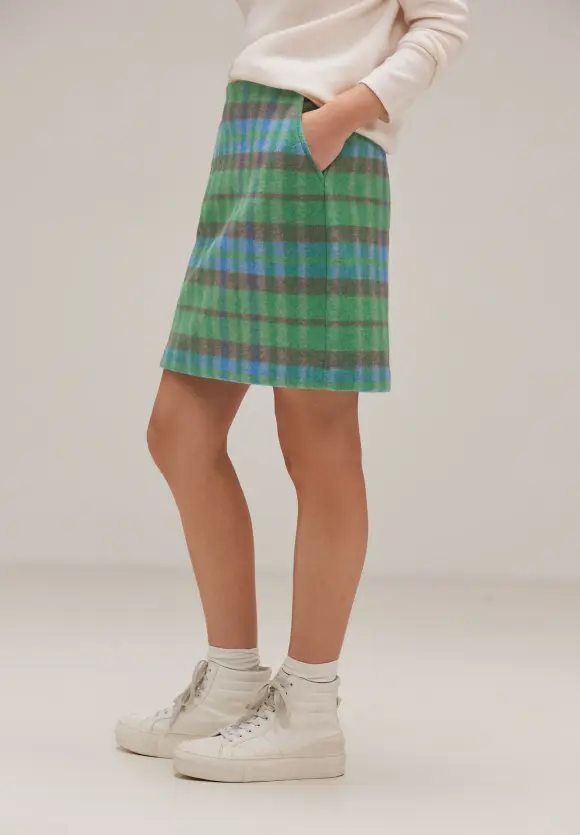 Minirock mit Karomuster - fresh gentle green