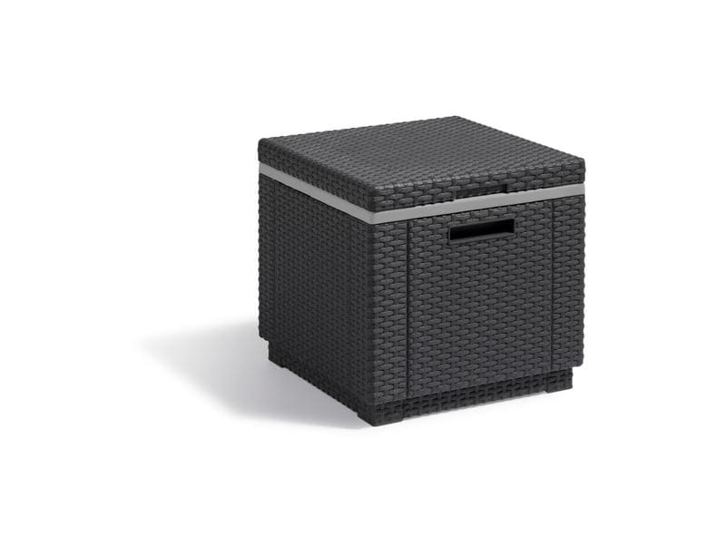 AlliBERT Lounge Tisch Ice Cube, Graphite, 40L, 42 x 42 x 41 Gartentisch
