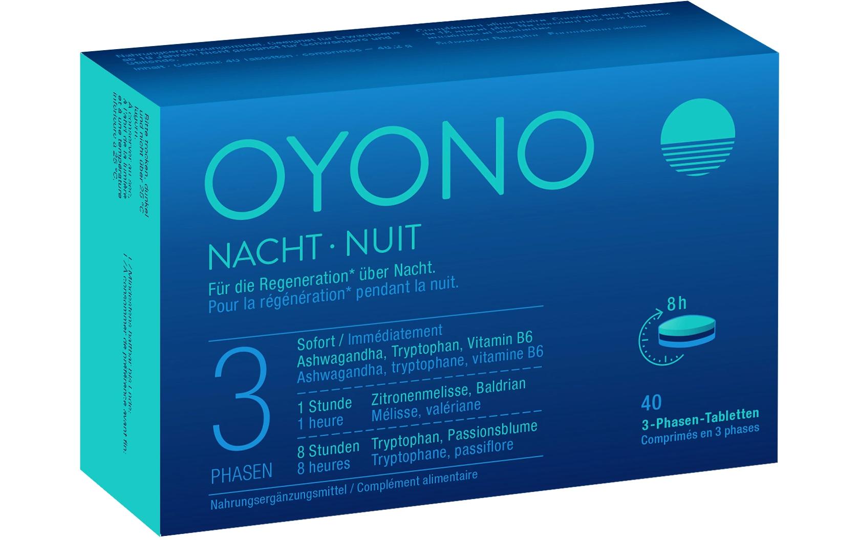 Nacht 40 TablettenVeganes Nahrungsergänzungsmittel für einen erholsamen Schlaf