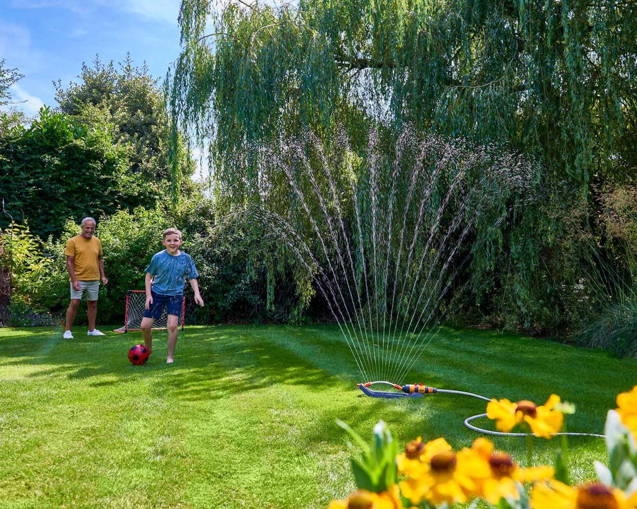 Arroseur de jardin oscillant rectangulaire aquasave pro 220 m²