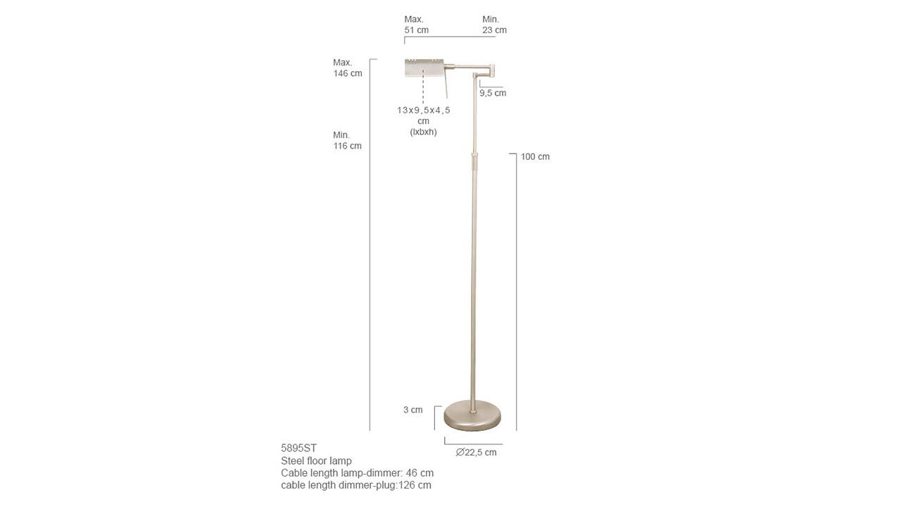 Vloerlamp 5895ST Mexlite B30 x D52 cm