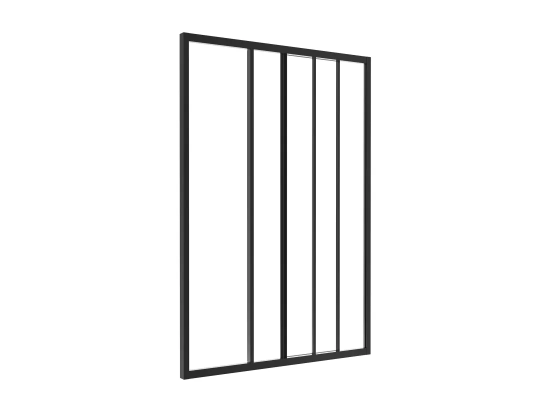 Verrière coulissante en aluminium thermolaqué noir 90 x 130 cm - RAVENA
