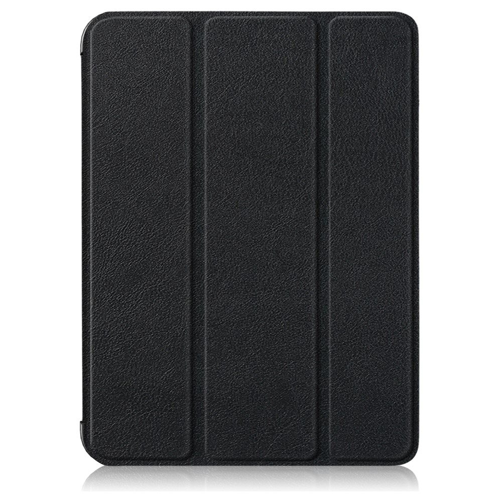 iPad Mini 7 (2024) / Mini 6 (2021) Leder Tasche Smart Case Hülle   Apple Pencil Halterung - Schwarz