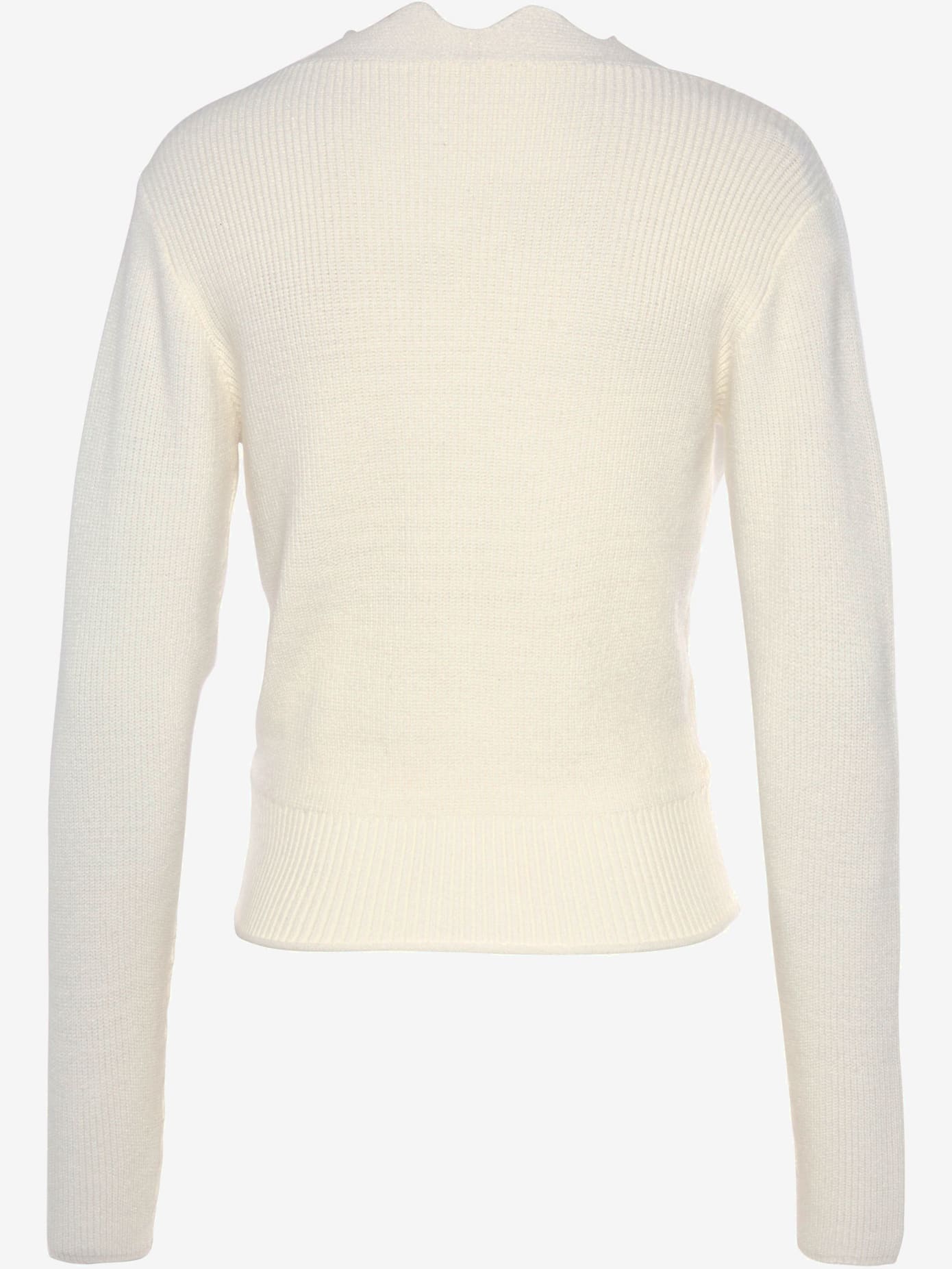 Pull en tricot bord ondulé tendance