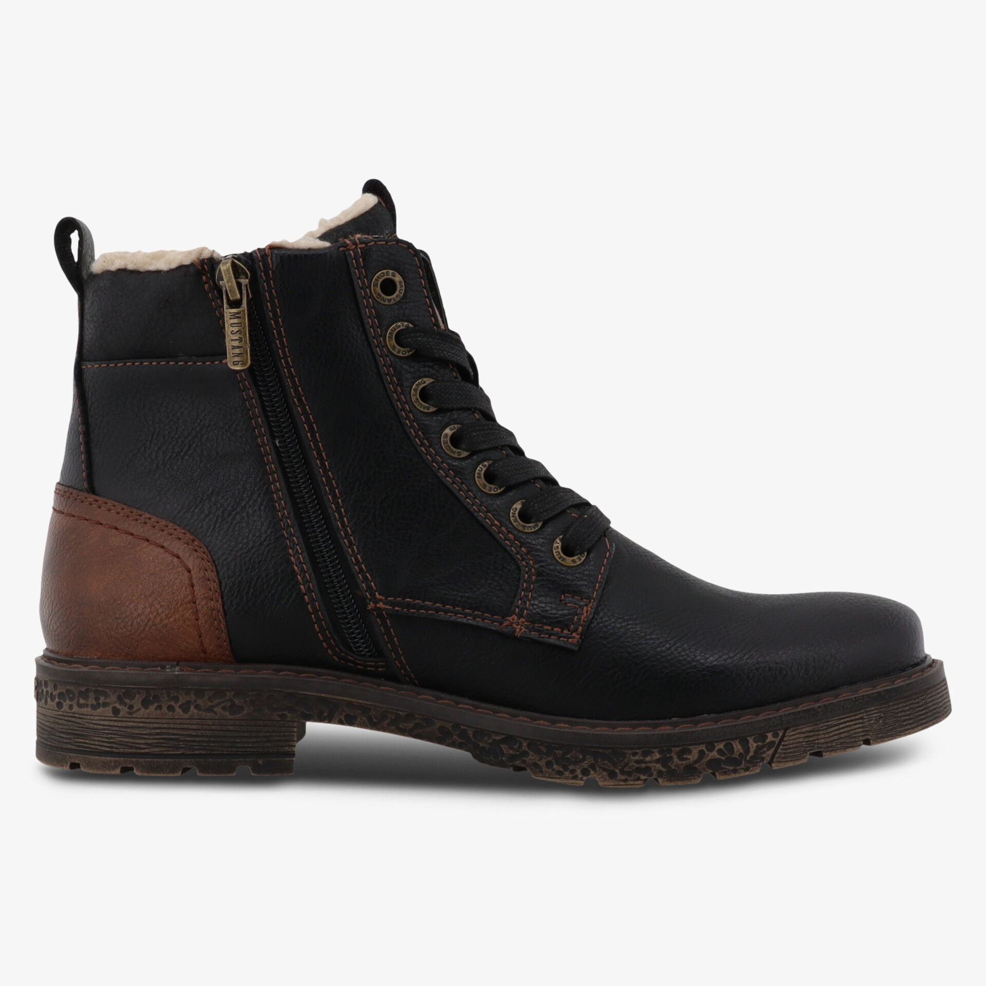 MUSTANG Herren Schnürboots schwarz