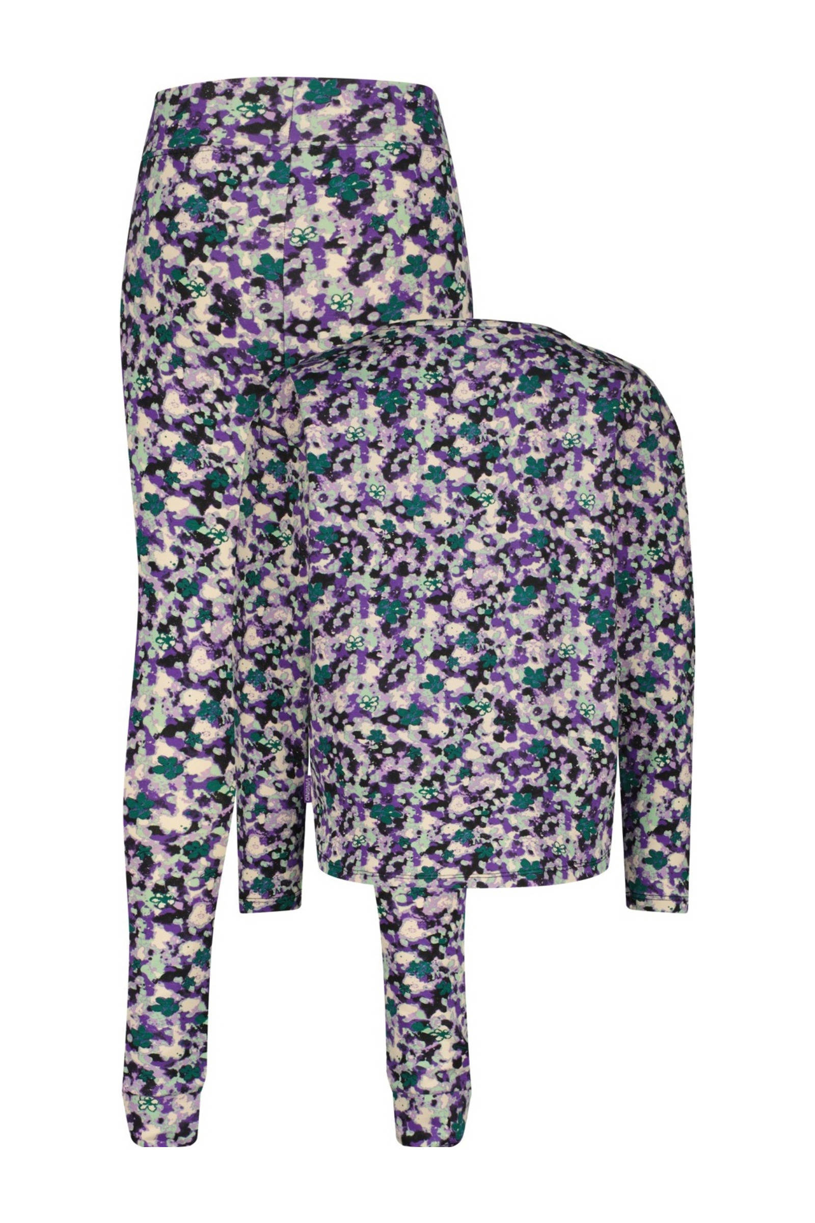 Vingino pyjama Wayra met all over print lila/groen/ecru