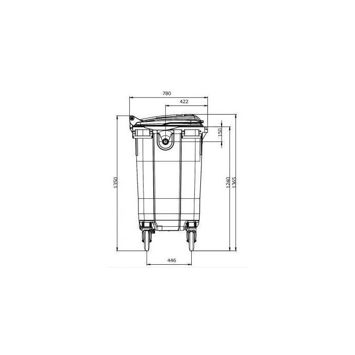 Afvalcontainer 770 liter rood (6097141993968)
