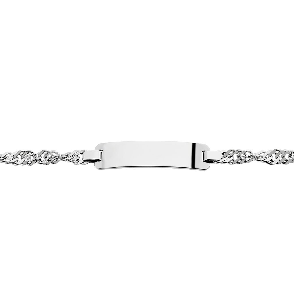 Bracelet Identité Argent Blanc Arvo