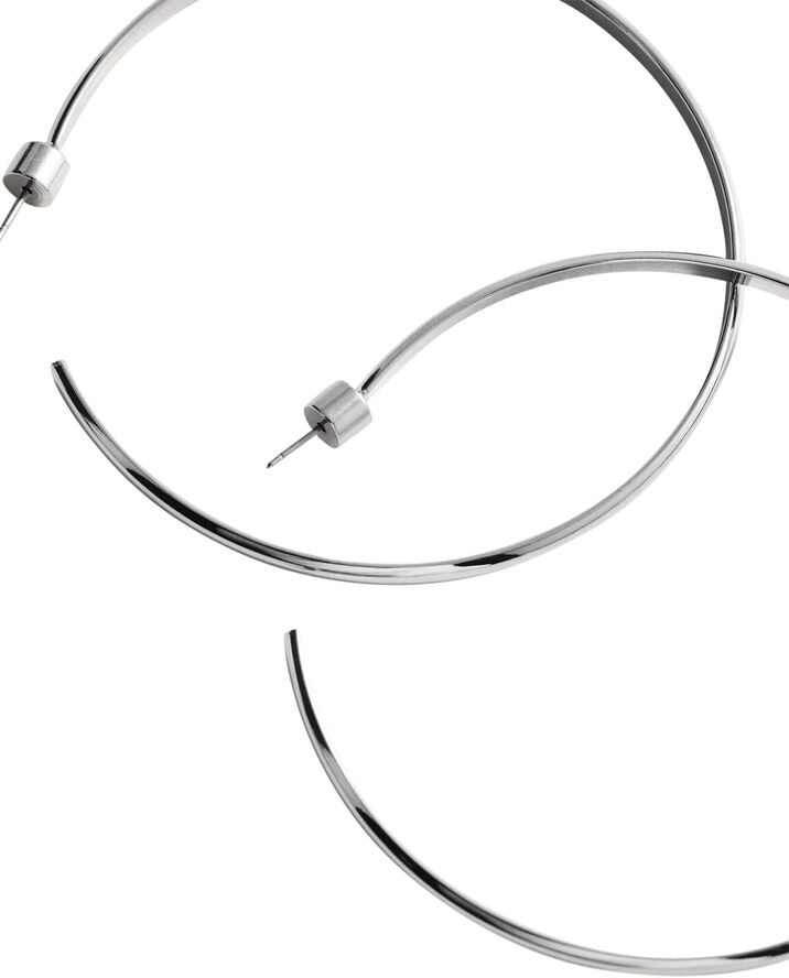 MANGO Maxi hoop earrings Silver