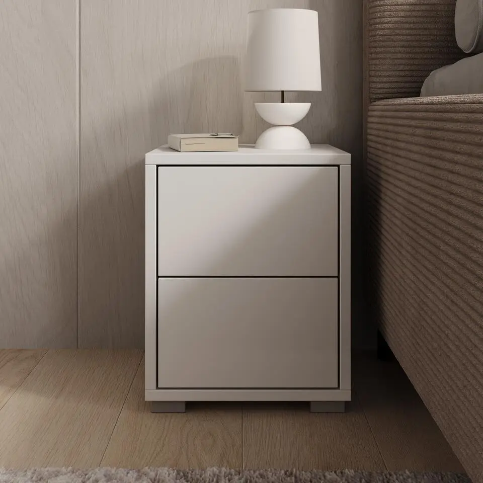Meubella - Nachtkastje Gideon - Wit - 30 cm