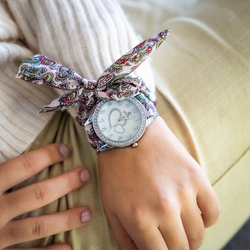 Montre Femme CHTIME bracelet Tissu Rose