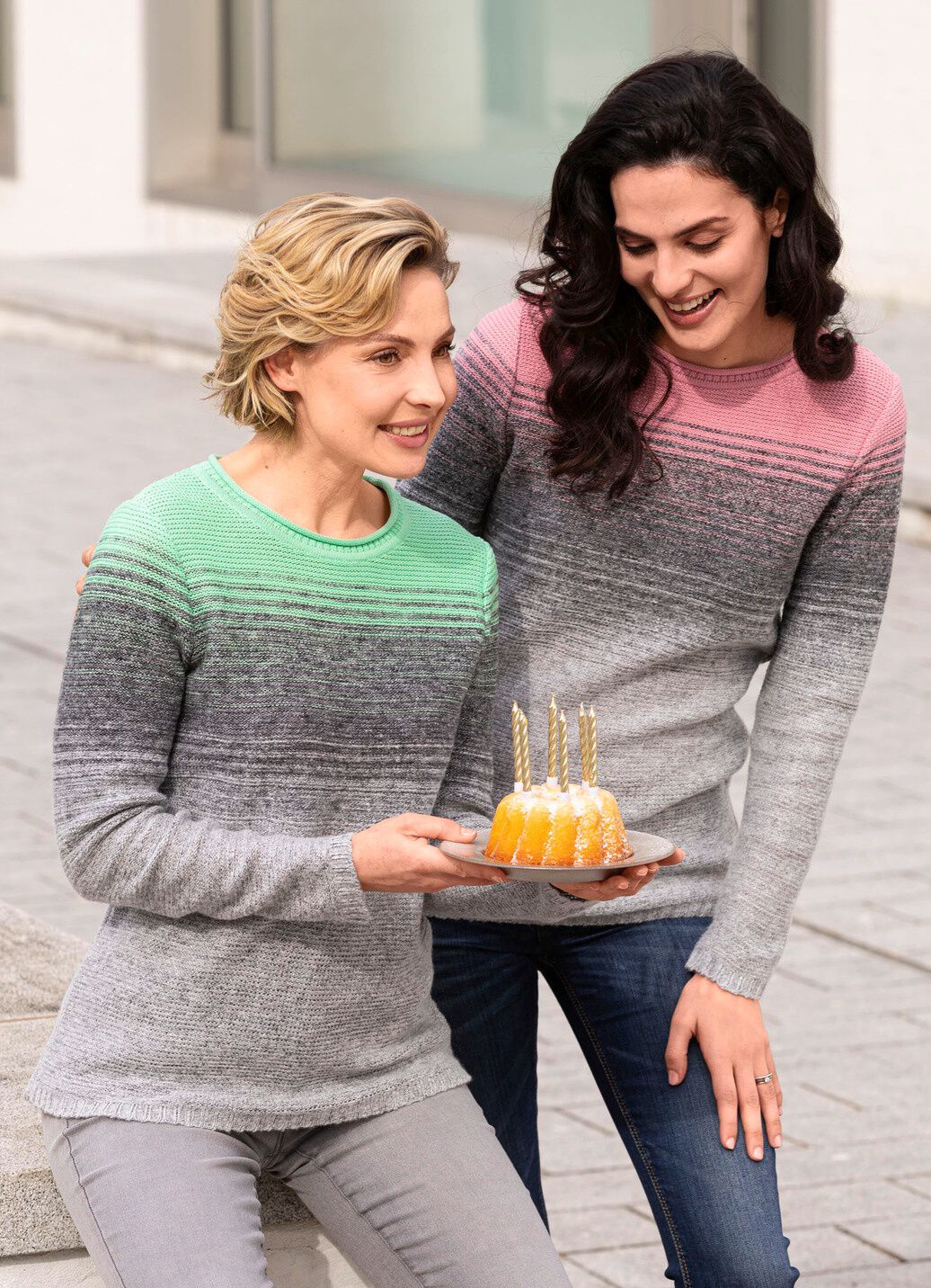 Pullover in Garnmix