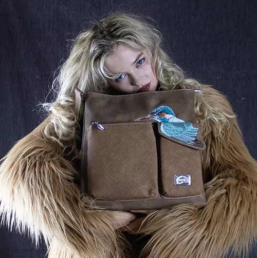 Hi-di-Hi Hand/ Schoudertas King Shopper Dark Brown/ Cognac