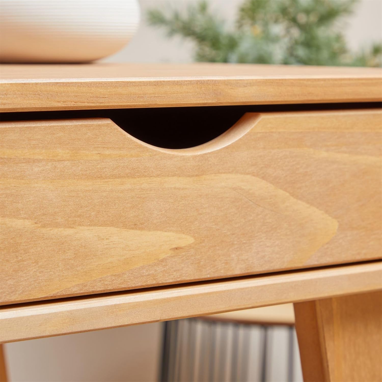 IDIMEX Schreibtisch Milo mit 2 Schubkasten, Massivholz, Eiche Farben stabil und langlebig, ideal für Home-Office, Schubladen für Stauraum
