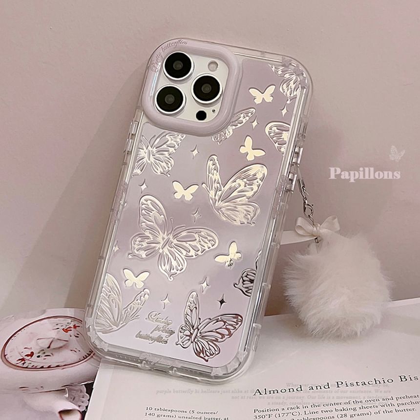 Mobby - Vlinder telefoonhoesje - iPhone 15 Pro Max / 15 Pro / 15 Plus / 15 / 14 Pro Max / 14 Pro / 14 Plus / 14 / 13 Pro Max / 13 Pro / 13 / 13 mini / 12 Pro Max / 12 Pro / 12 / 12 mini / 11 Pro Max / 11 Pro / 11