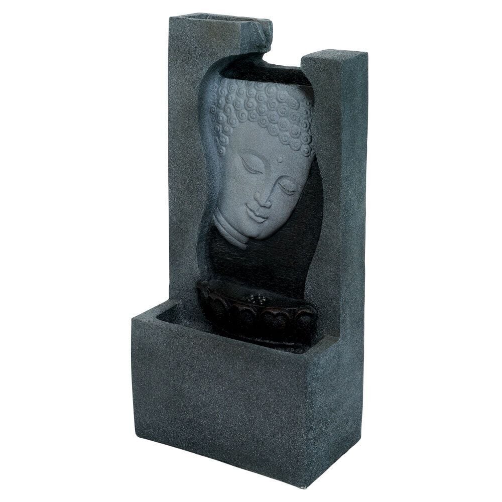 Fontaine de jardin lumineuse visage Bouddha H60cm