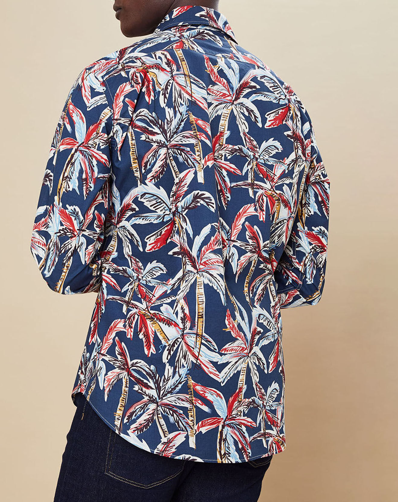 Hartford Chemise Regular Fit Paul imprimée marine/multicolore