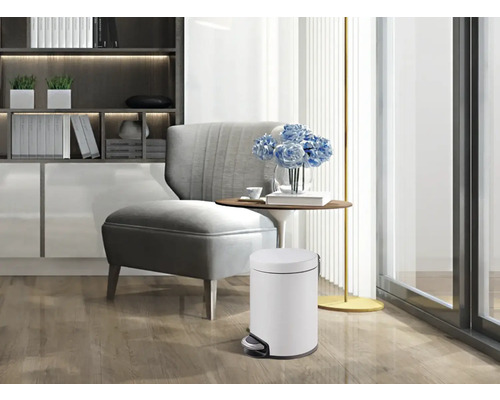 EKO Serene 5 l witte pedaalemmer