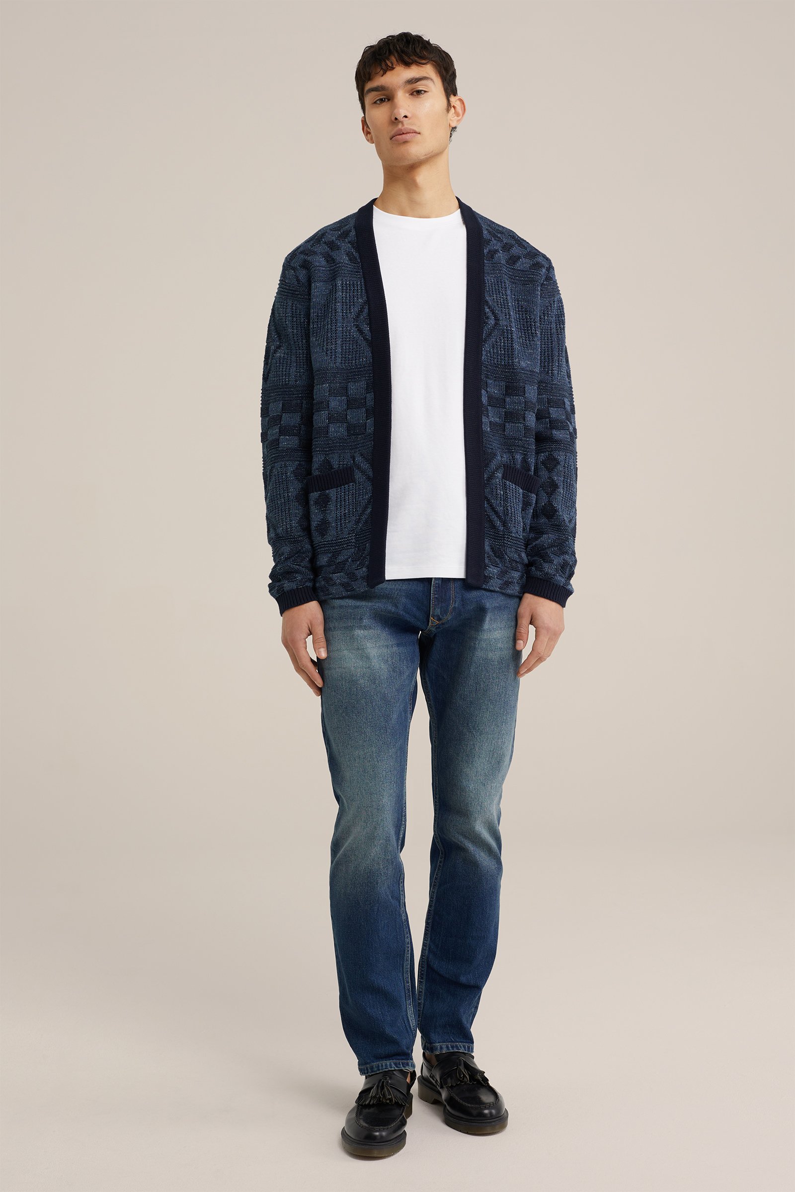 vest met dessin Blue Ridge Donkerblauw