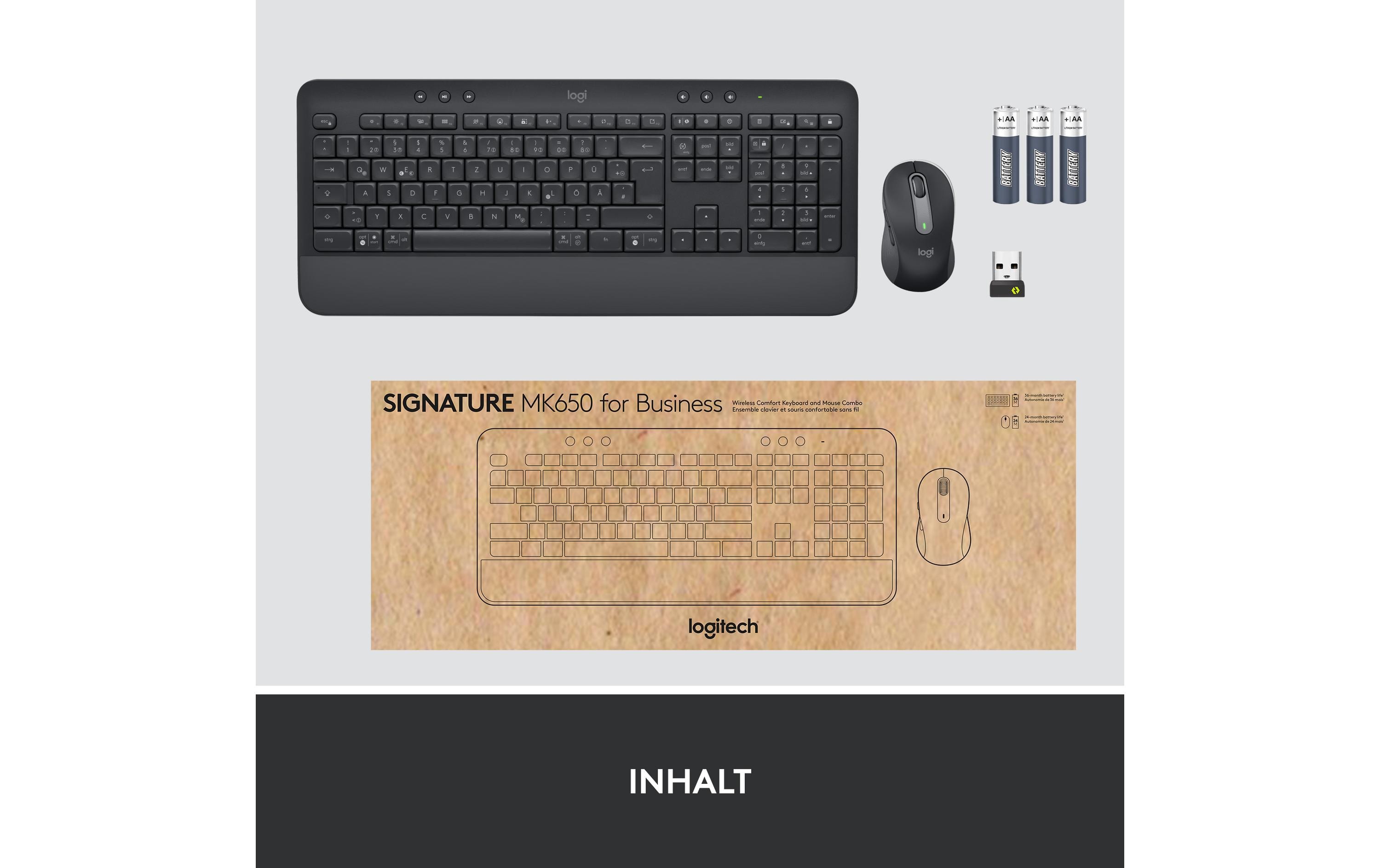 Tastatur-Maus-Set MK650 Combo for BusinessKabelloses Tastatur-Maus-Set für Unternehmen