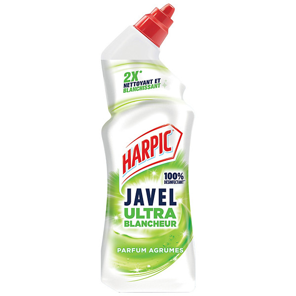 Gel WC désinfectant avec javel Harpic citron pamplemousse 750 ml