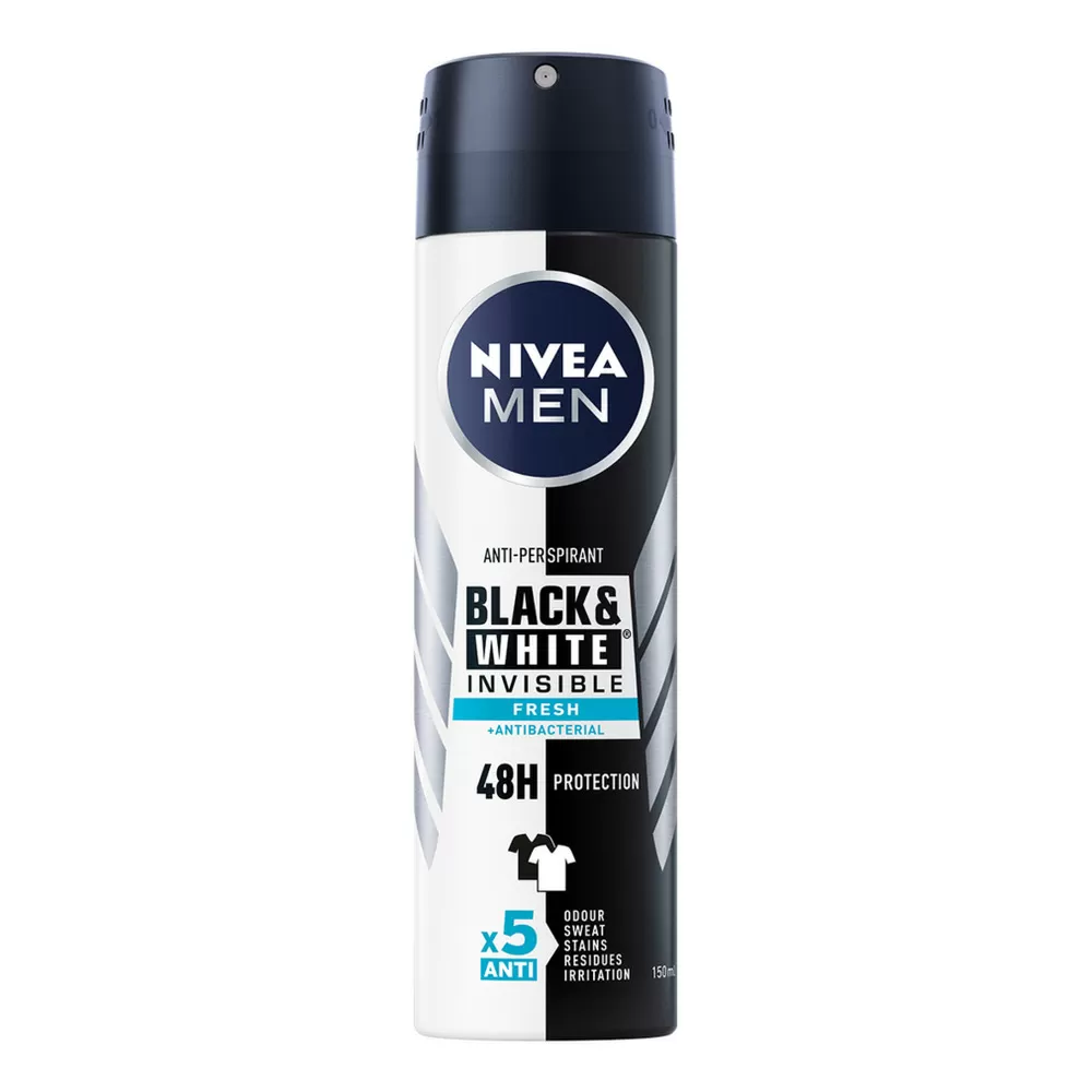 Nivea Men Black & White Invisible Fresh Deospray - 150 ml.